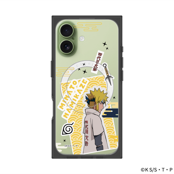 プレミアムスクエアケース with MagSafe［ NARUTO -ナルト- 疾風伝 - ステッカー - 波風ミナト ］