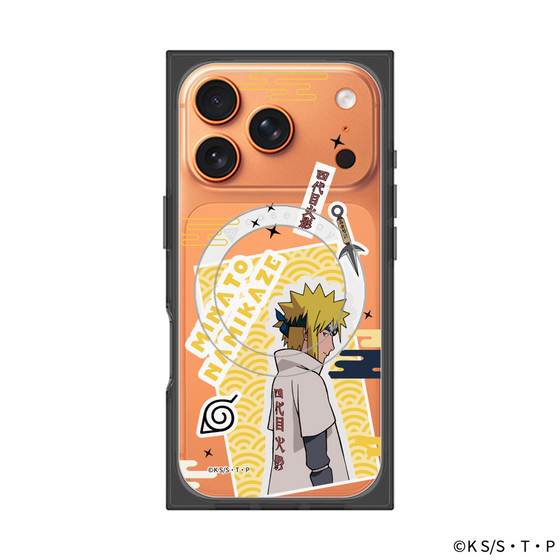 プレミアムスクエアケース with MagSafe［ NARUTO -ナルト- 疾風伝 - ステッカー - 波風ミナト ］
