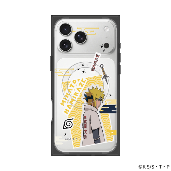 プレミアムスクエアケース with MagSafe［ NARUTO-ナルト- 疾風伝 - ステッカー - 波風ミナト ］