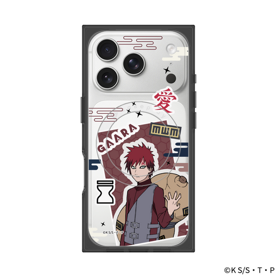 プレミアムスクエアケース with MagSafe［ NARUTO-ナルト- 疾風伝 - ステッカー - 我愛羅 ］