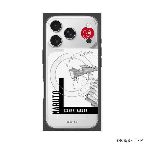 プレミアムスクエアケース with MagSafe［ NARUTO-ナルト- 疾風伝 - うずまきナルト - 線画 ］