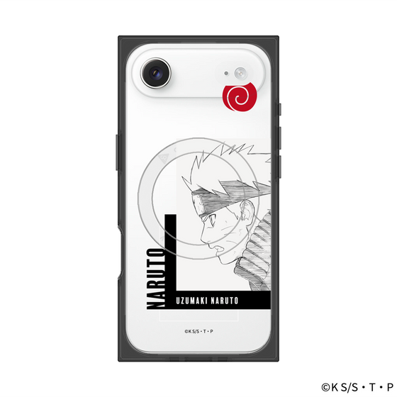 プレミアムスクエアケース with MagSafe［ NARUTO-ナルト- 疾風伝 - うずまきナルト - 線画 ］