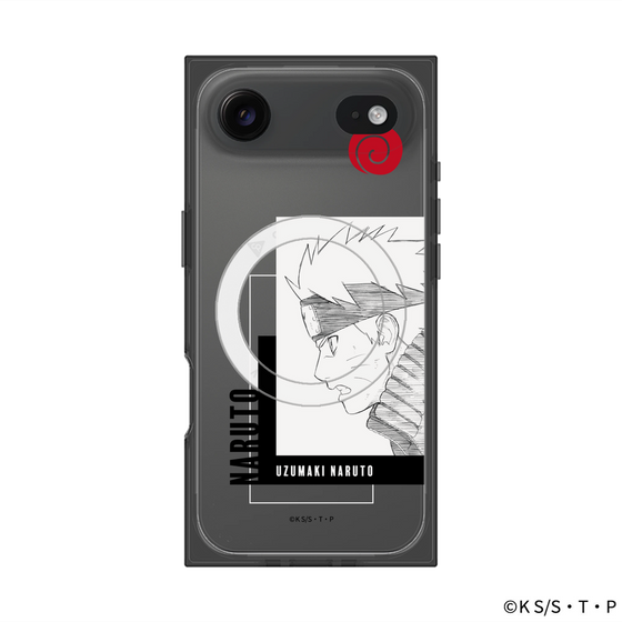 プレミアムスクエアケース with MagSafe［ NARUTO -ナルト- 疾風伝 - うずまきナルト - 線画 ］