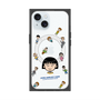 プレミアムスクエアケース with MagSafe［ ちびまる子ちゃん - まる子とお友達 - クリア ］