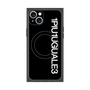 プレミアムスクエアケース with MagSafe［ 1PIU1UGUALE3 - ロゴ vertical - ブラック ］