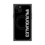 プレミアムスクエアケース with MagSafe［ 1PIU1UGUALE3 - ロゴ vertical - ブラック ］