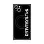 プレミアムスクエアケース with MagSafe［ 1PIU1UGUALE3 - ロゴ vertical - ブラック ］