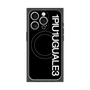 プレミアムスクエアケース with MagSafe［ 1PIU1UGUALE3 - ロゴ vertical - ブラック ］