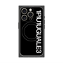 プレミアムスクエアケース with MagSafe［ 1PIU1UGUALE3 - ロゴ vertical - ブラック ］