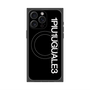 プレミアムスクエアケース with MagSafe［ 1PIU1UGUALE3 - ロゴ vertical - ブラック ］