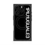 プレミアムスクエアケース with MagSafe［ 1PIU1UGUALE3 - ロゴ vertical - ブラック ］