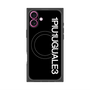 プレミアムスクエアケース with MagSafe［ 1PIU1UGUALE3 - ロゴ vertical - ブラック ］