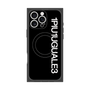 プレミアムスクエアケース with MagSafe［ 1PIU1UGUALE3 - ロゴ vertical - ブラック ］