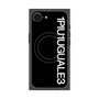 プレミアムスクエアケース with MagSafe［ 1PIU1UGUALE3 - ロゴ vertical - ブラック ］