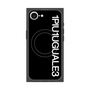 プレミアムスクエアケース with MagSafe［ 1PIU1UGUALE3 - ロゴ vertical - ブラック ］
