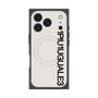 プレミアムスクエアケース with MagSafe［ 1PIU1UGUALE3 - ロゴ vertical - ホワイト ］
