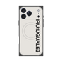 プレミアムスクエアケース with MagSafe［ 1PIU1UGUALE3 - ロゴ vertical - ホワイト ］