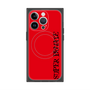プレミアムスクエアケース with MagSafe［ SUPER PRIVATE - ロゴ - Red&Black ］