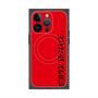 プレミアムスクエアケース with MagSafe［ SUPER PRIVATE - ロゴ - Red&Black ］
