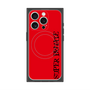 プレミアムスクエアケース with MagSafe［ SUPER PRIVATE - ロゴ - Red&Black ］