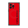 プレミアムスクエアケース with MagSafe［ SUPER PRIVATE - ロゴ - Red&Black ］