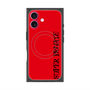 プレミアムスクエアケース with MagSafe［ SUPER PRIVATE - ロゴ - Red&Black ］