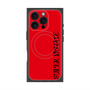 プレミアムスクエアケース with MagSafe［ SUPER PRIVATE - ロゴ - Red&Black ］