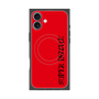 プレミアムスクエアケース with MagSafe［ SUPER PRIVATE - ロゴ - Red&Black ］
