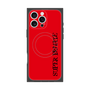 プレミアムスクエアケース with MagSafe［ SUPER PRIVATE - ロゴ - Red&Black ］