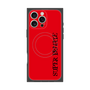 プレミアムスクエアケース with MagSafe［ SUPER PRIVATE - ロゴ - Red&Black ］