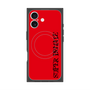 プレミアムスクエアケース with MagSafe［ SUPER PRIVATE - ロゴ - Red&Black ］