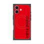 プレミアムスクエアケース with MagSafe［ SUPER PRIVATE - ロゴ - Red&Black ］