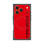 プレミアムスクエアケース with MagSafe［ SUPER PRIVATE - ロゴ - Red&Black ］