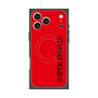 プレミアムスクエアケース with MagSafe［ SUPER PRIVATE - ロゴ - Red&Black ］