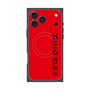 プレミアムスクエアケース with MagSafe［ SUPER PRIVATE - ロゴ - Red&Black ］