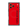 プレミアムスクエアケース with MagSafe［ SUPER PRIVATE - ロゴ - Red&Black ］
