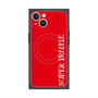 プレミアムスクエアケース with MagSafe［ SUPER PRIVATE - ロゴ - Red ］
