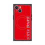 プレミアムスクエアケース with MagSafe［ SUPER PRIVATE - ロゴ - Red ］