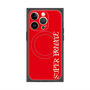 プレミアムスクエアケース with MagSafe［ SUPER PRIVATE - ロゴ - Red ］