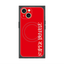 プレミアムスクエアケース with MagSafe［ SUPER PRIVATE - ロゴ - Red ］