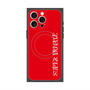 プレミアムスクエアケース with MagSafe［ SUPER PRIVATE - ロゴ - Red ］