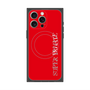 プレミアムスクエアケース with MagSafe［ SUPER PRIVATE - ロゴ - Red ］