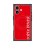 プレミアムスクエアケース with MagSafe［ SUPER PRIVATE - ロゴ - Red ］
