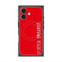 プレミアムスクエアケース with MagSafe［ SUPER PRIVATE - ロゴ - Red ］