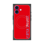 プレミアムスクエアケース with MagSafe［ SUPER PRIVATE - ロゴ - Red ］