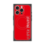 プレミアムスクエアケース with MagSafe［ SUPER PRIVATE - ロゴ - Red ］