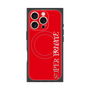 プレミアムスクエアケース with MagSafe［ SUPER PRIVATE - ロゴ - Red ］