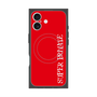 プレミアムスクエアケース with MagSafe［ SUPER PRIVATE - ロゴ - Red ］