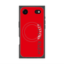 プレミアムスクエアケース with MagSafe［ SUPER PRIVATE - ロゴ - Red ］