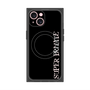 プレミアムスクエアケース with MagSafe［ SUPER PRIVATE - ロゴ - Black ］